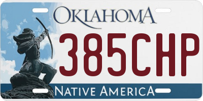 OK license plate 385CHP