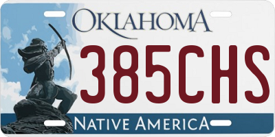 OK license plate 385CHS