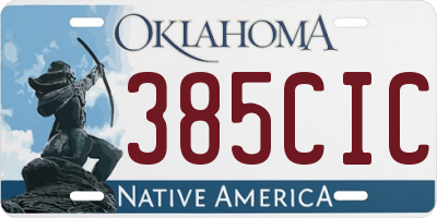 OK license plate 385CIC