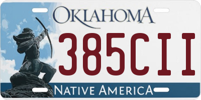 OK license plate 385CII