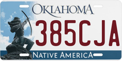 OK license plate 385CJA
