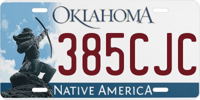 OK license plate 385CJC