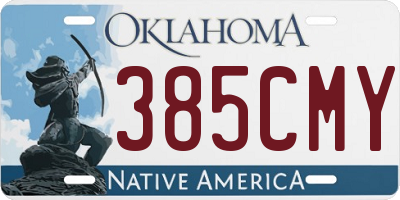 OK license plate 385CMY