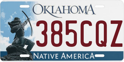 OK license plate 385CQZ