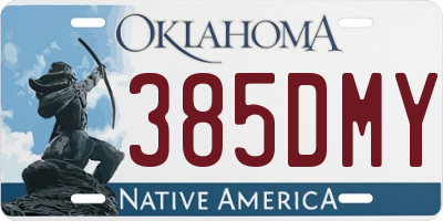 OK license plate 385DMY