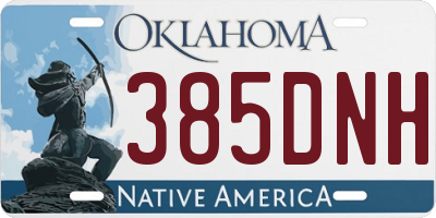 OK license plate 385DNH