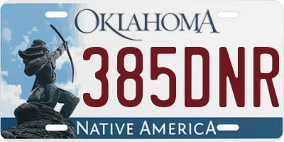 OK license plate 385DNR