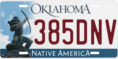 OK license plate 385DNV