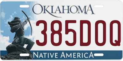 OK license plate 385DOQ