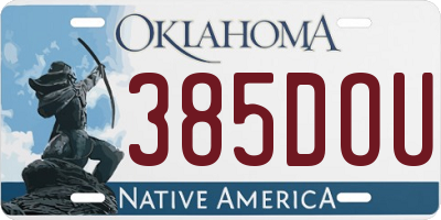 OK license plate 385DOU