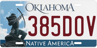OK license plate 385DOV