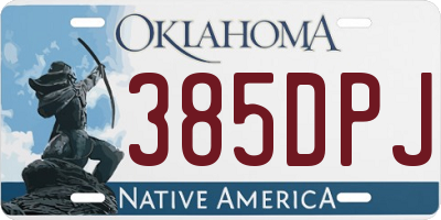 OK license plate 385DPJ