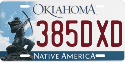OK license plate 385DXD