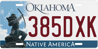 OK license plate 385DXK