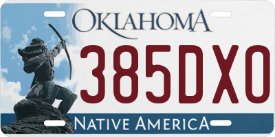 OK license plate 385DXO