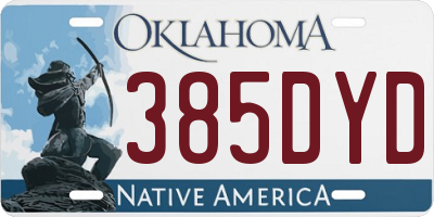 OK license plate 385DYD