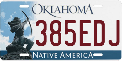 OK license plate 385EDJ