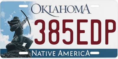 OK license plate 385EDP