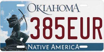 OK license plate 385EUR