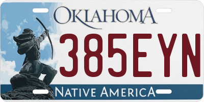OK license plate 385EYN