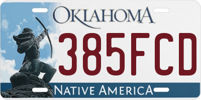 OK license plate 385FCD