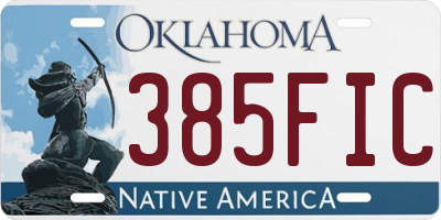 OK license plate 385FIC