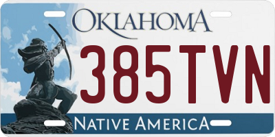 OK license plate 385TVN