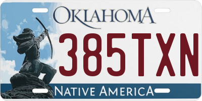 OK license plate 385TXN