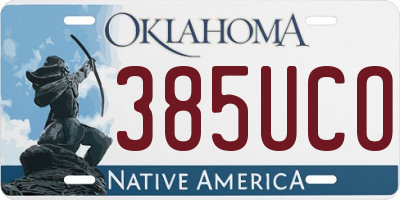 OK license plate 385UCO
