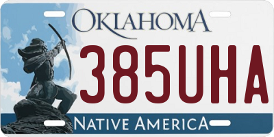 OK license plate 385UHA