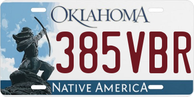 OK license plate 385VBR