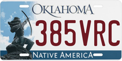 OK license plate 385VRC