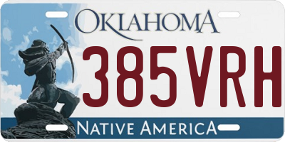 OK license plate 385VRH