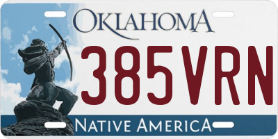 OK license plate 385VRN