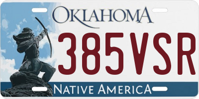 OK license plate 385VSR