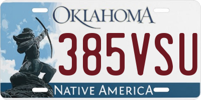 OK license plate 385VSU