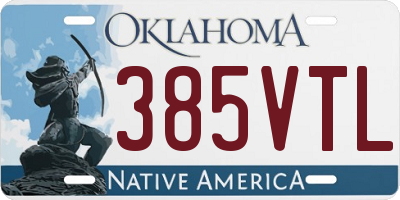 OK license plate 385VTL