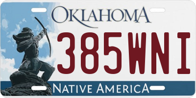OK license plate 385WNI