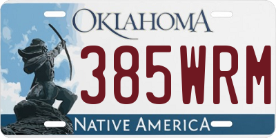 OK license plate 385WRM