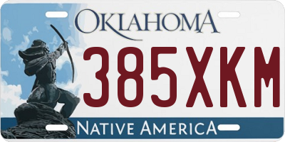 OK license plate 385XKM