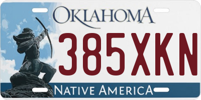 OK license plate 385XKN