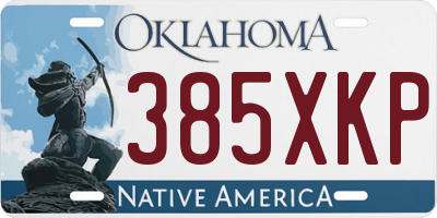 OK license plate 385XKP