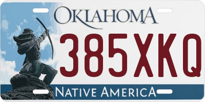 OK license plate 385XKQ