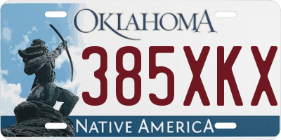 OK license plate 385XKX