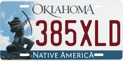 OK license plate 385XLD