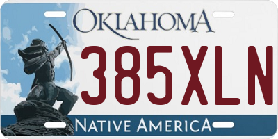 OK license plate 385XLN