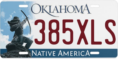 OK license plate 385XLS