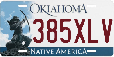 OK license plate 385XLV
