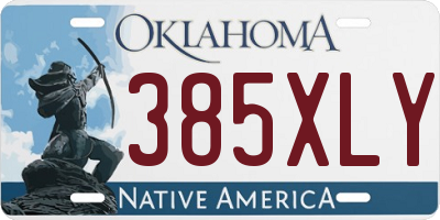 OK license plate 385XLY