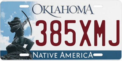 OK license plate 385XMJ